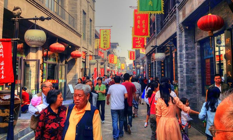 Peatones en calles de China